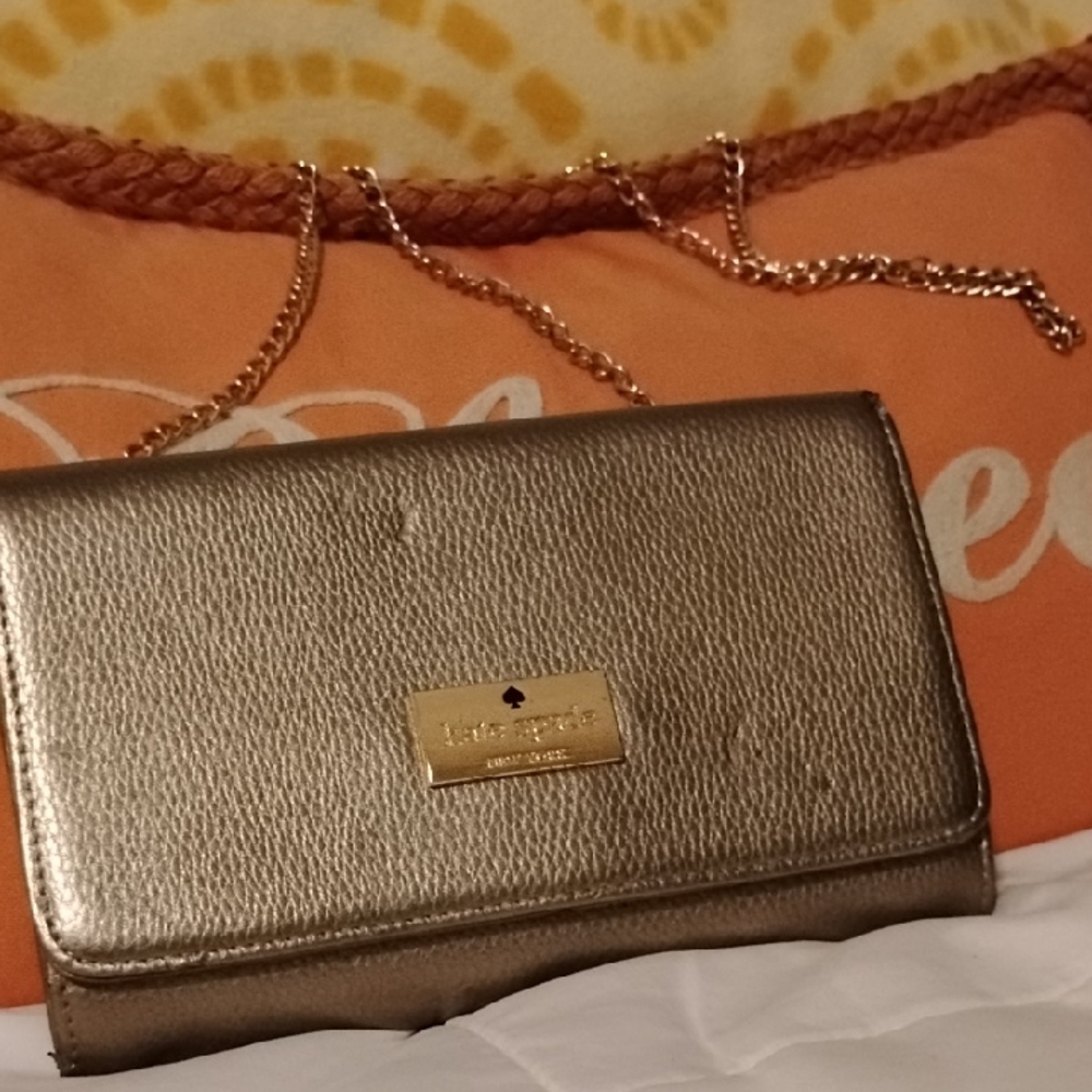 Kate Spade Metallic Gold Clutch